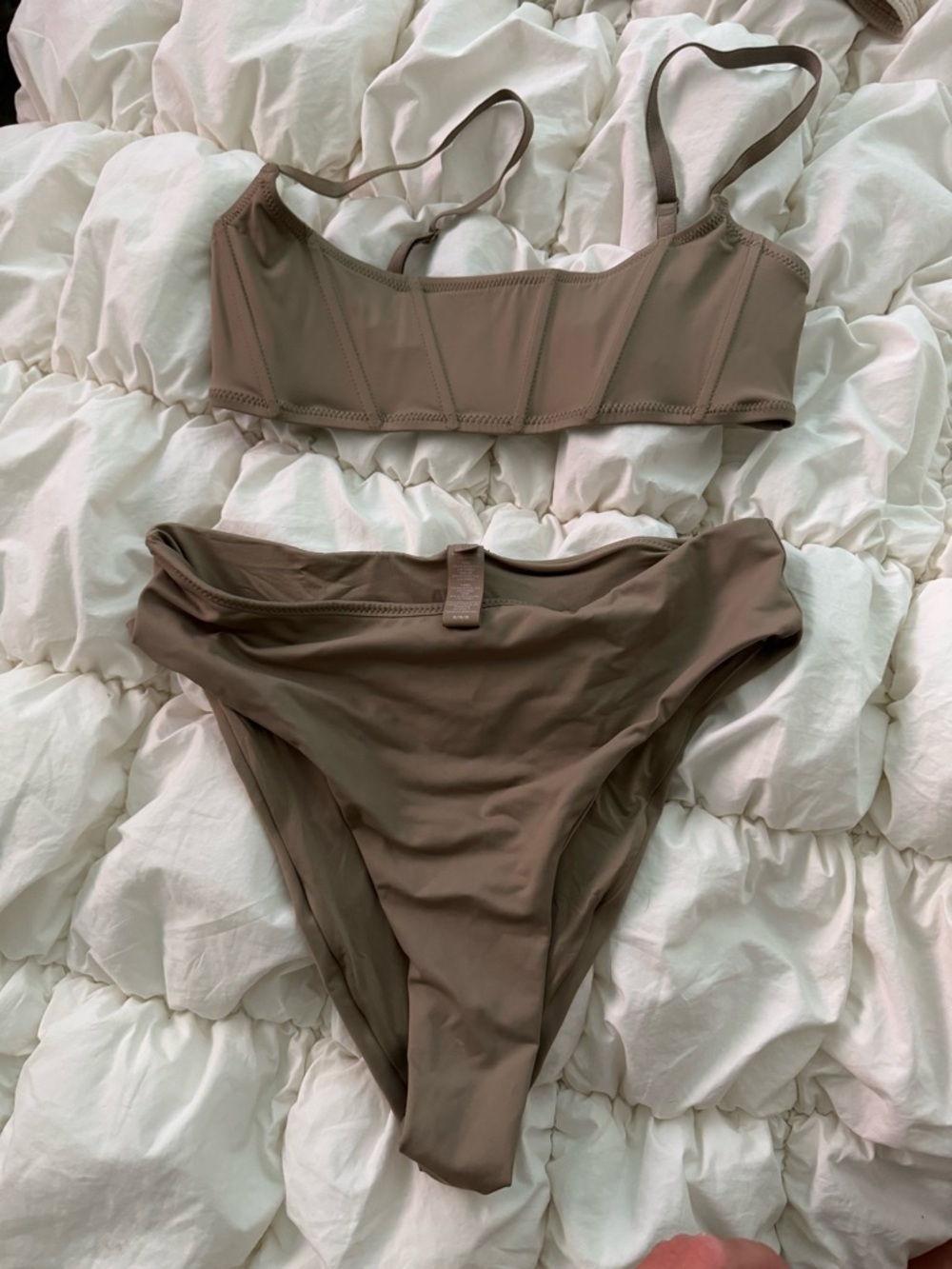 SKIMS Taupe Seamless Bikini Set